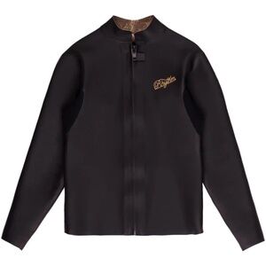 RHYTHM RETRO FRONT ZIP WETSUIT TOP JACKET BLACK 2MM Size S